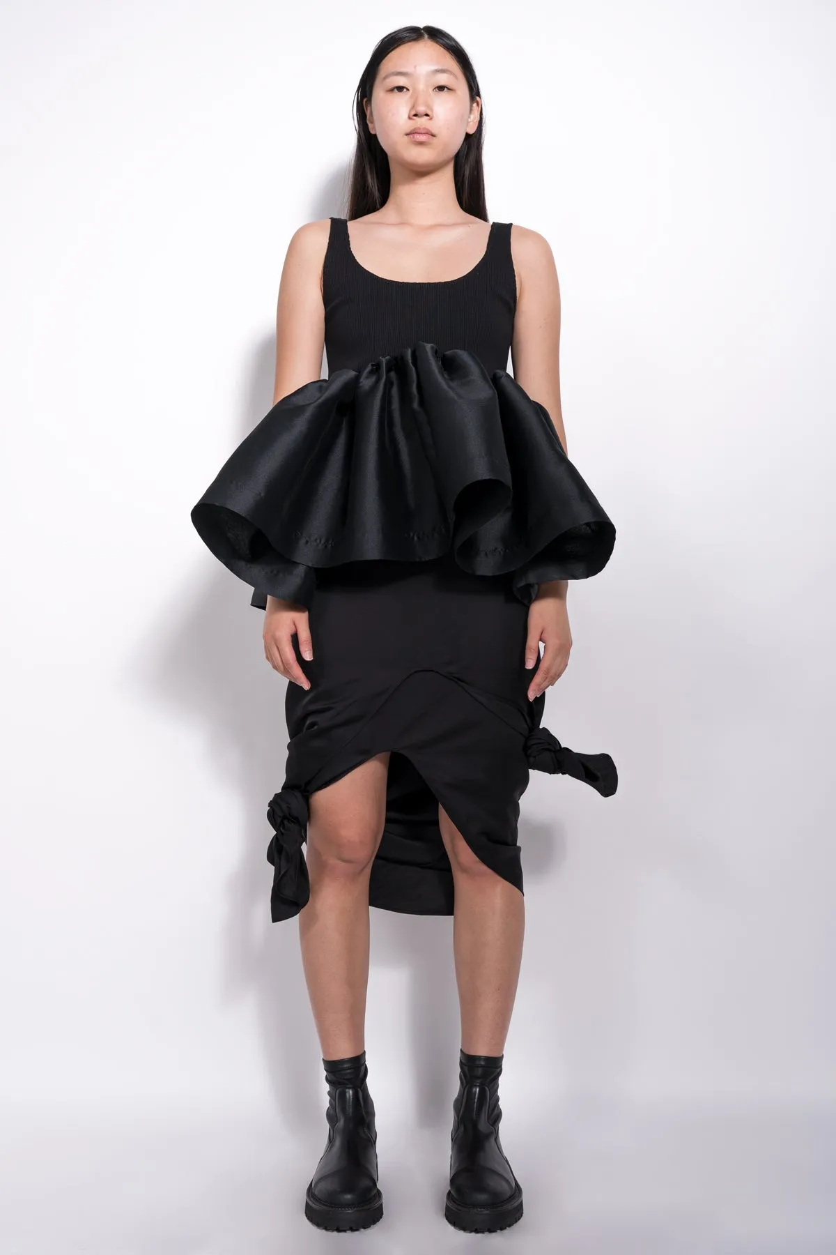 BLACK SLEEVELESS PUFF HEM TOP sold by Marques ’ Almeida