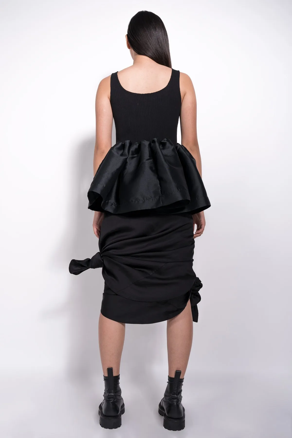 BLACK SLEEVELESS PUFF HEM TOP sold by Marques ’ Almeida product image thumbnail 2
