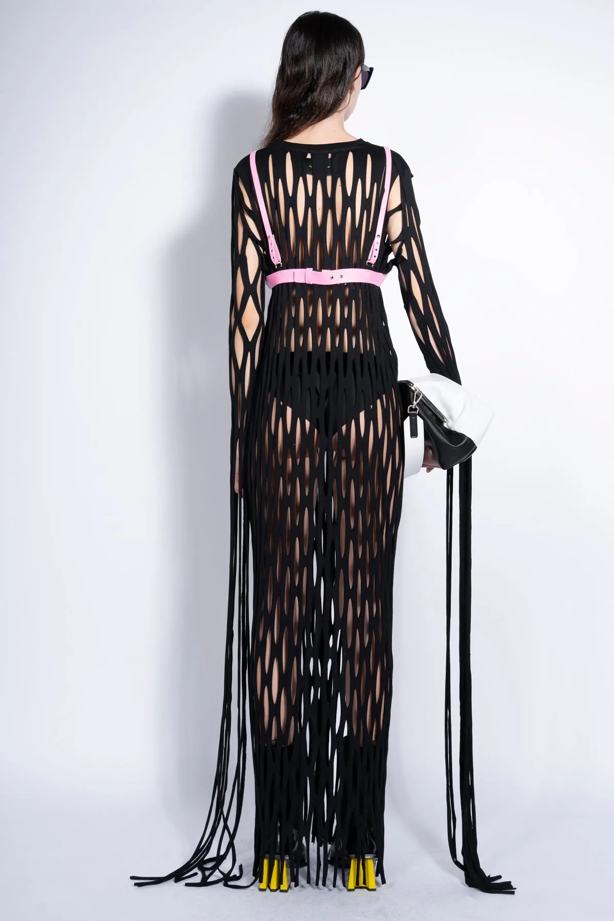 BLACK NET LONG DRESS sold by Marques ’ Almeida product image thumbnail 3