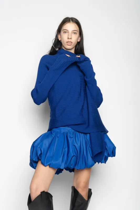 BLUE MERINO DRAPED JUMPER sold by Marques ’ Almeida