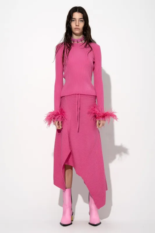 PINK MERINO KNITTED SKIRT sold by Marques ’ Almeida