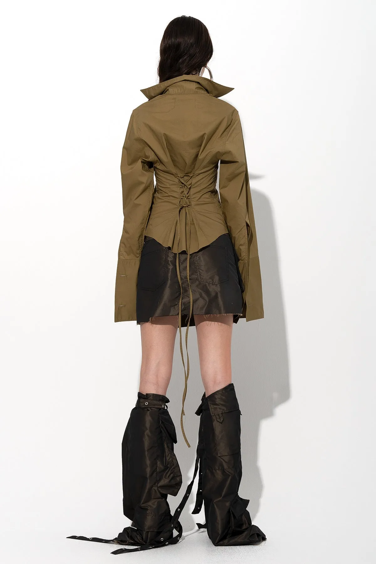 KHAKI FITTED MULTI POCKET SHIRT sold by Marques ’ Almeida product image thumbnail 3