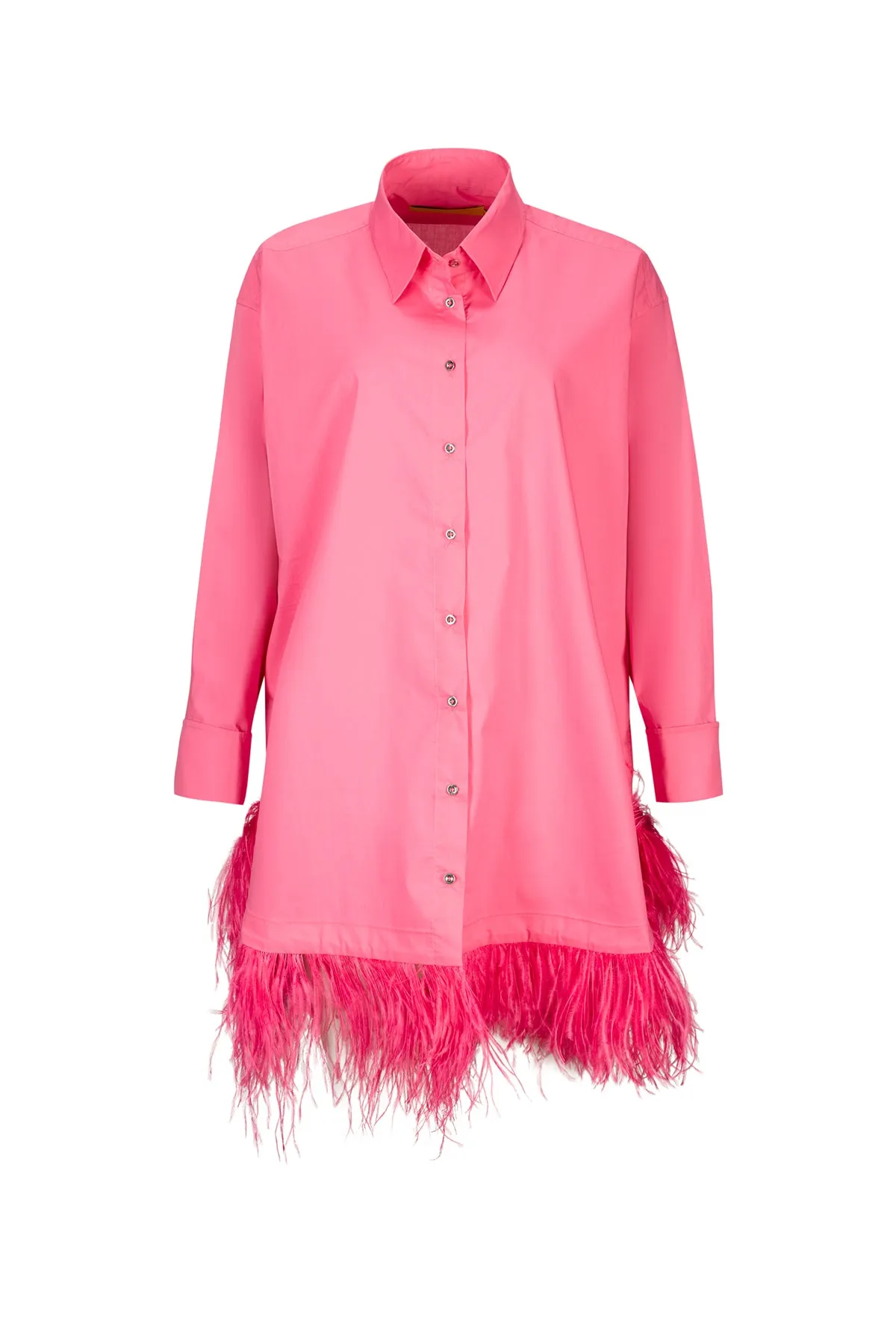 PINK FEATHER SHIRT DRESS sold by Marques ’ Almeida product image thumbnail 2