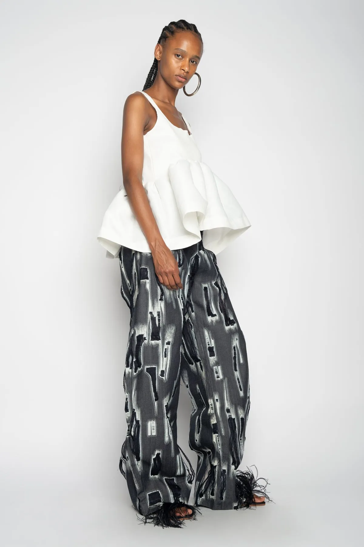 WHITE SLEEVELESS PUFF HEM TOP sold by Marques ’ Almeida product image thumbnail 4