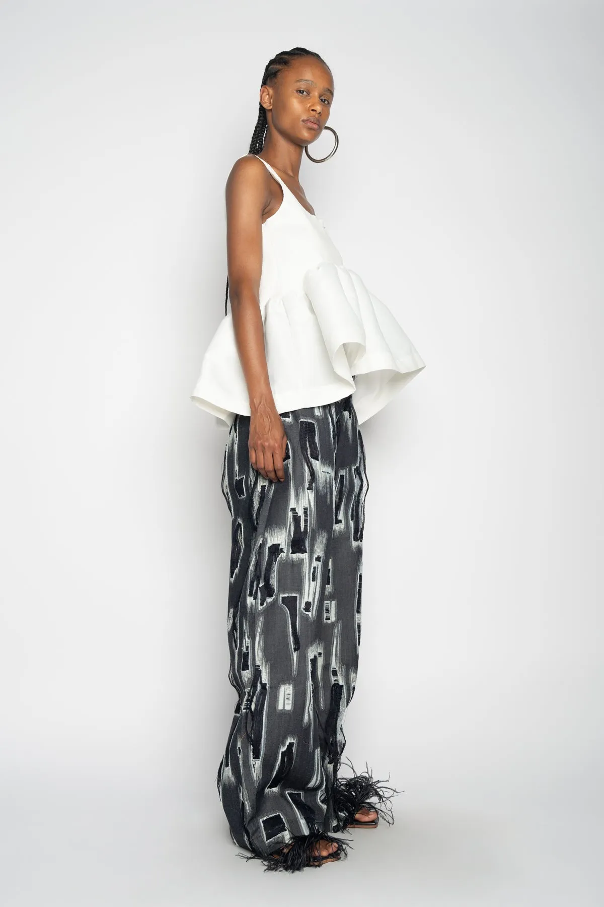 WHITE SLEEVELESS PUFF HEM TOP sold by Marques ’ Almeida product image thumbnail 5