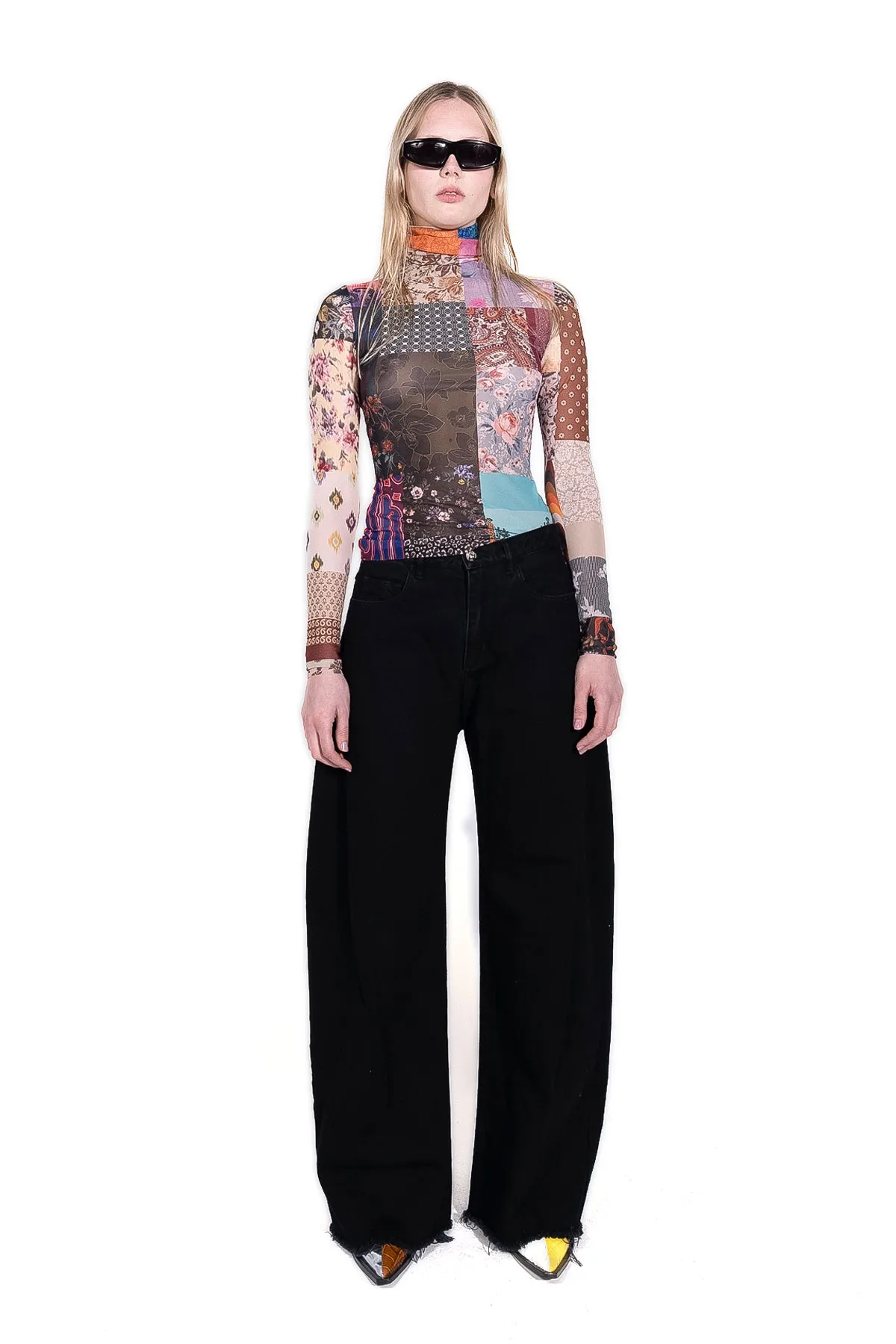 BLACK DRILL BOYFRIEND TROUSERS sold by Marques ’ Almeida