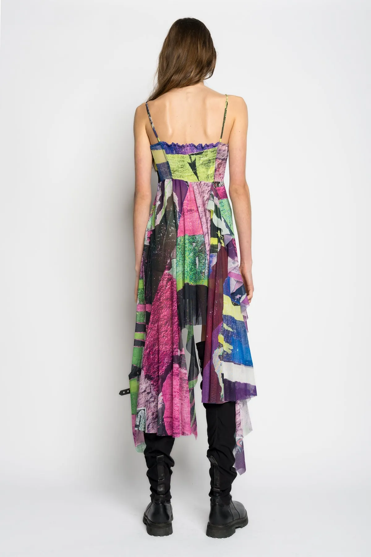 GRAFFITI PRINT MESH CORSET DRESS sold by Marques ’ Almeida product image thumbnail 3