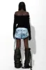 ACID WASH DENIM FOLDING WAISTBAND SHORTS sold by Marques ’ Almeida
