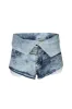 ACID WASH DENIM FOLDING WAISTBAND SHORTS sold by Marques ’ Almeida