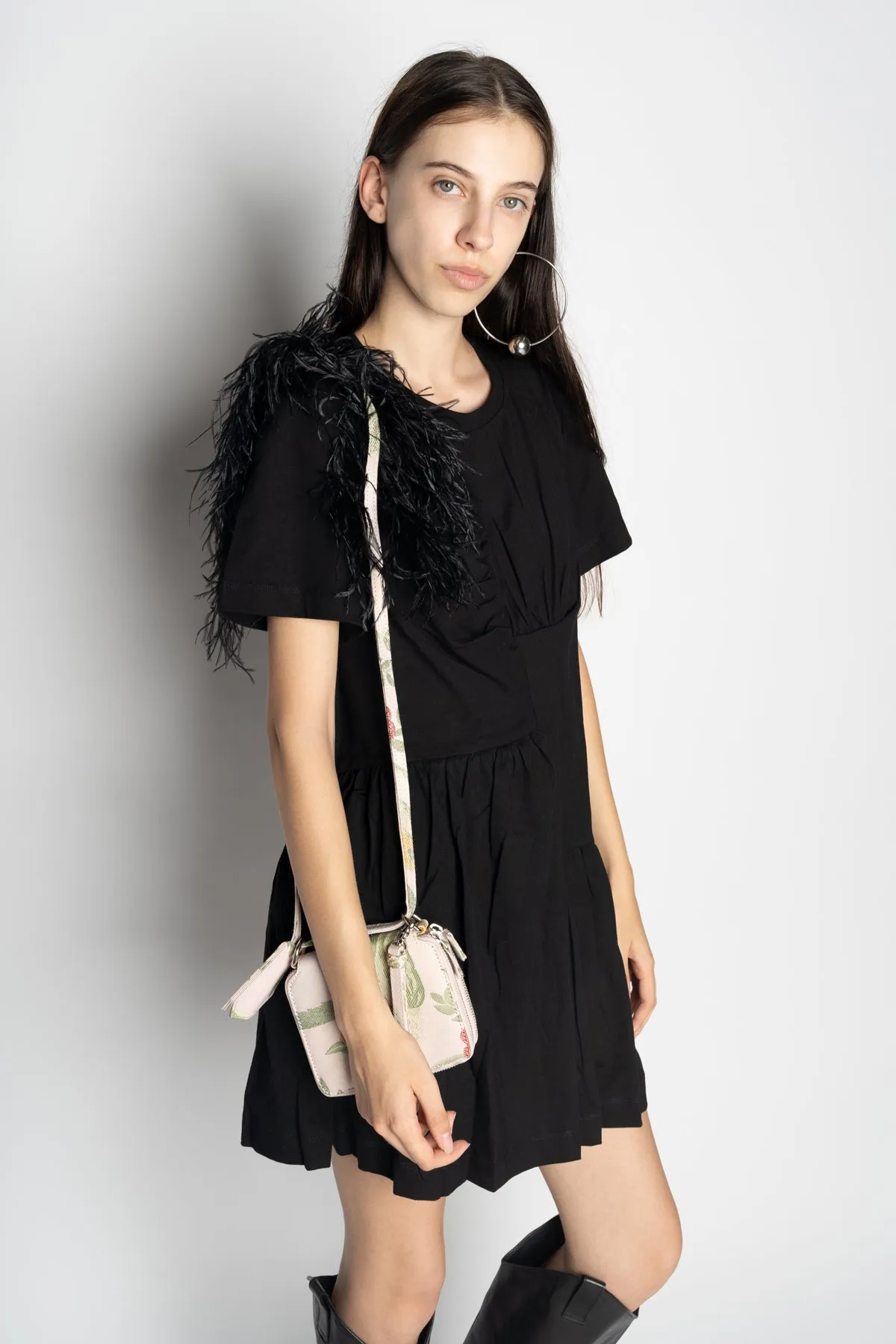 BIRD BROCADE WALLET BAG WITH FEATHER STRAP sold by Marques ’ Almeida product image thumbnail 3