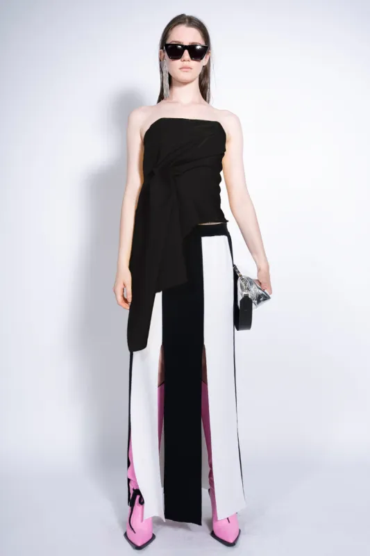 BLACK DRAPED CORSET made by Marques ’ Almeida