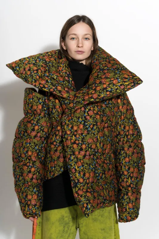 FLORAL BROCADE M'A PUFFER JACKET sold by Marques ’ Almeida