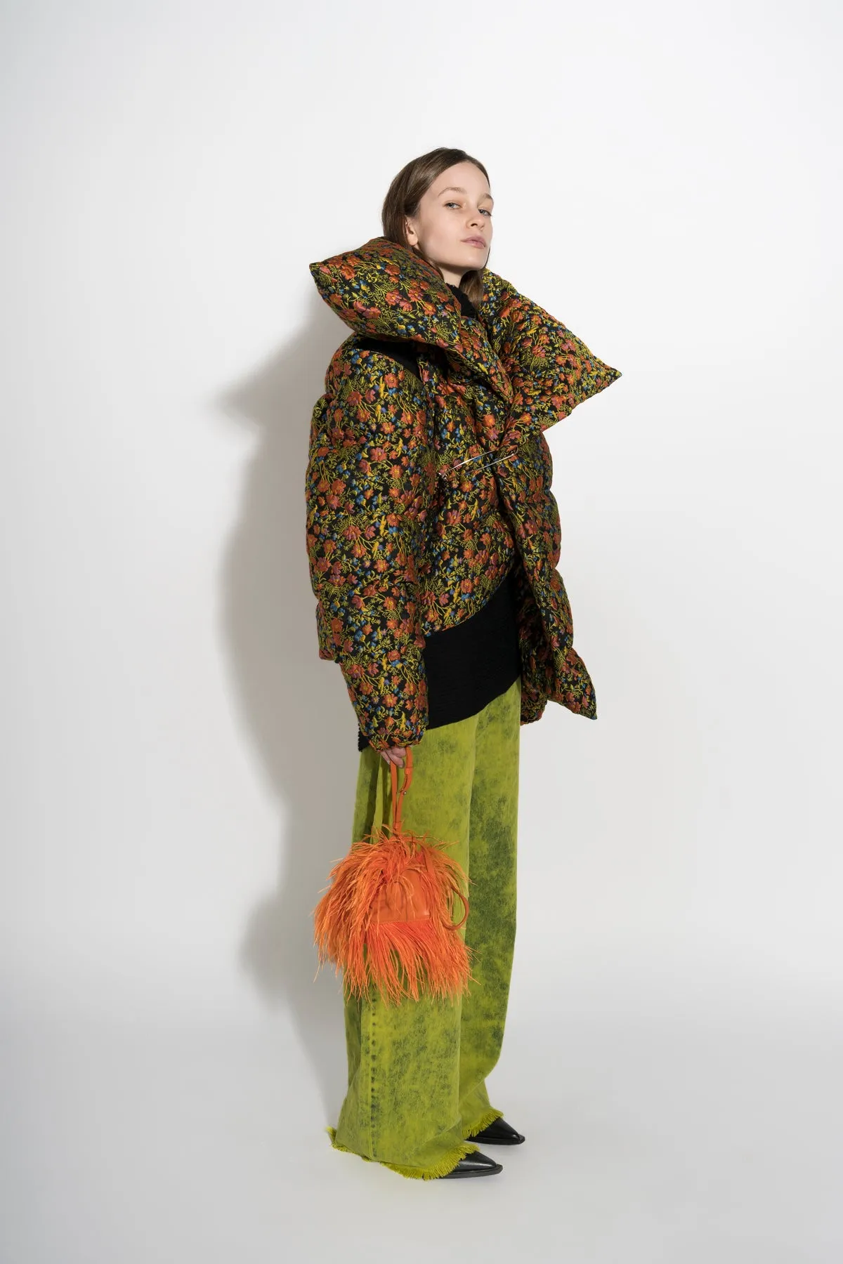 FLORAL BROCADE M'A PUFFER JACKET sold by Marques ’ Almeida product image thumbnail 5