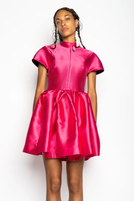 PINK SHORT SLEEVE PUFF SKIRT DRESS made by Marques ’ Almeida