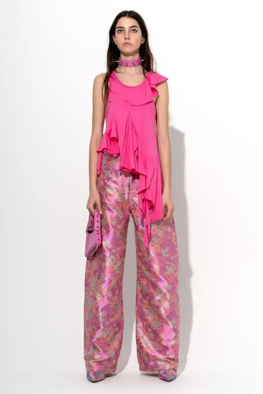 FLOWER BROCADE BOYFRIEND TROUSERS sold by Marques ’ Almeida