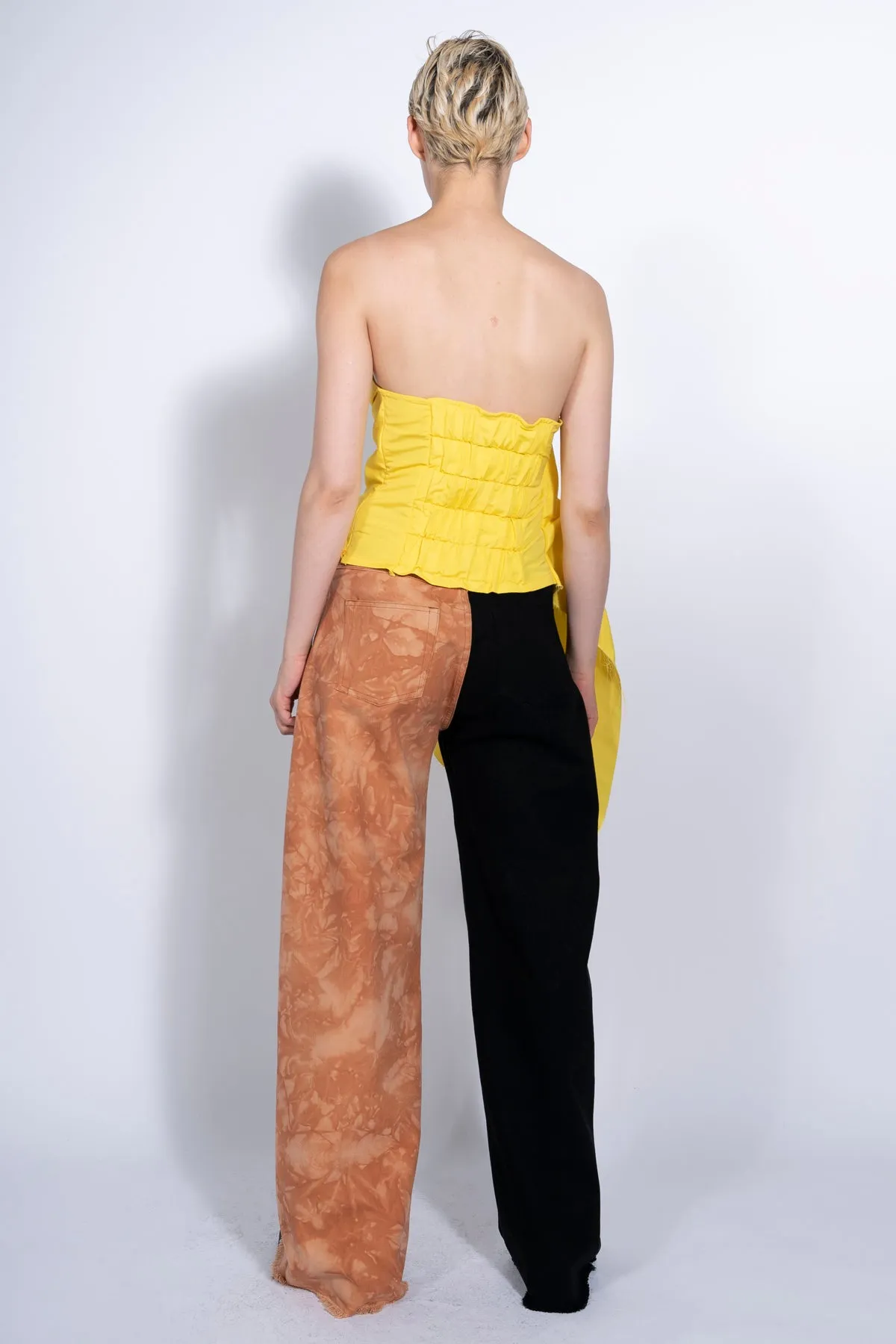 BLACK AND BROWN BOYFRIEND TROUSERS sold by Marques ’ Almeida product image thumbnail 3