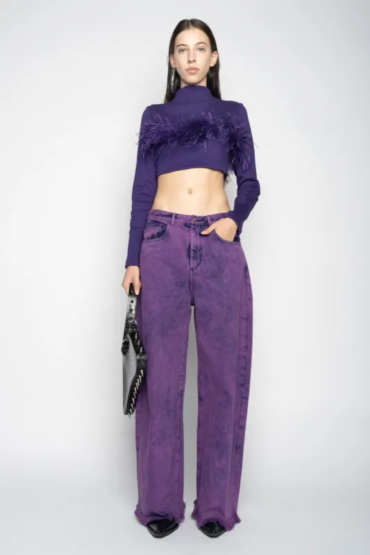 PURPLE OVERDYE DENIM BOYFRIEND TROUSERS sold by Marques ’ Almeida