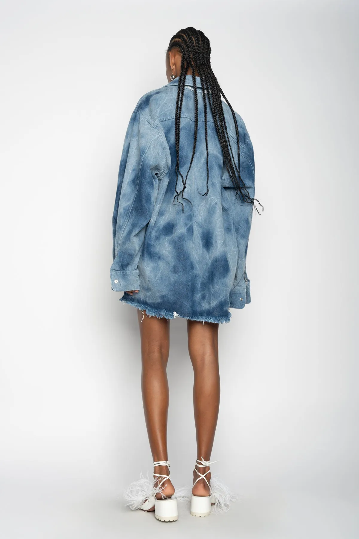 BLUE TIE DYE DENIM OVERSHIRT sold by Marques ’ Almeida product image thumbnail 2