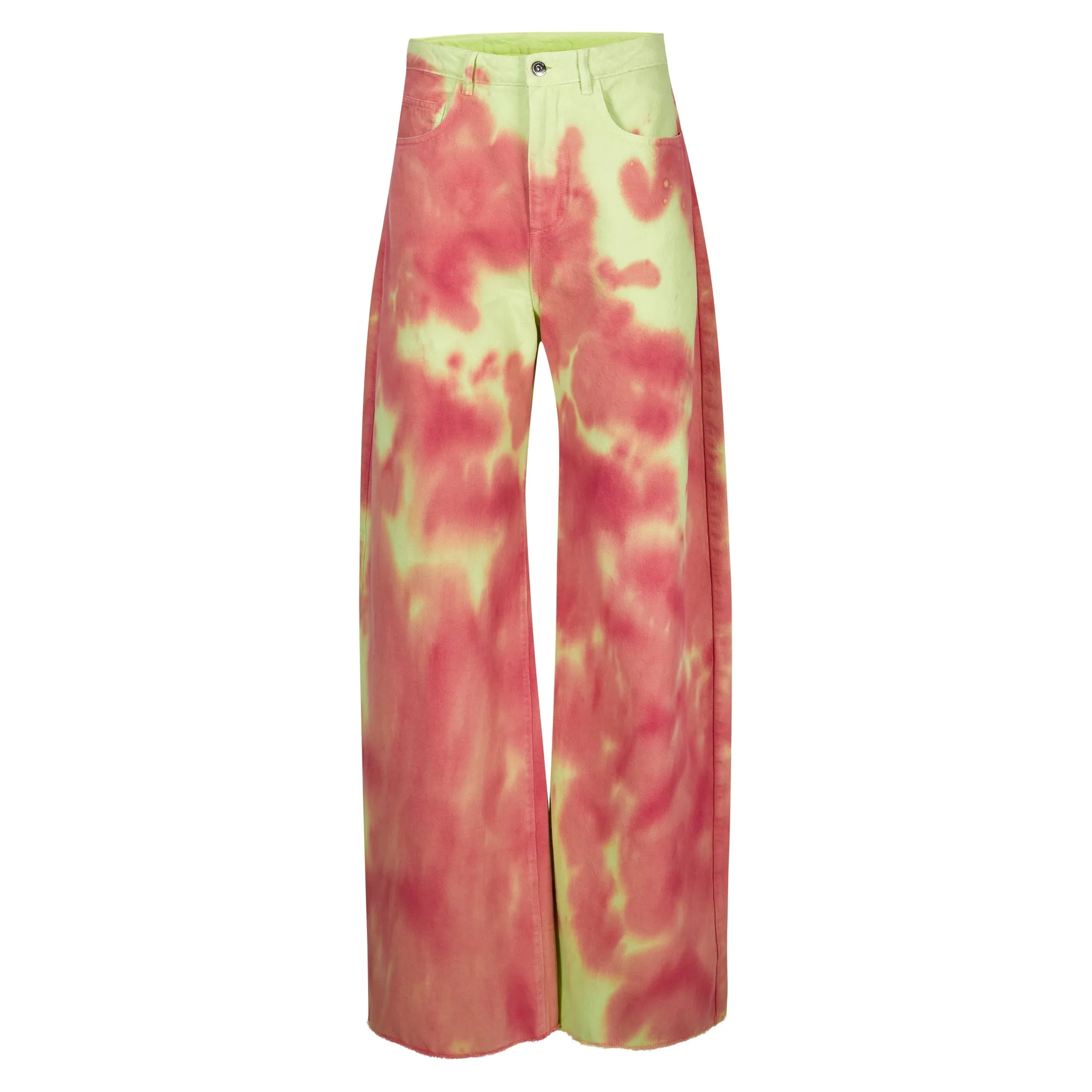 LIME AND RED TIE DYE BOYFRIEND TROUSERS sold by Marques ’ Almeida product image thumbnail 2