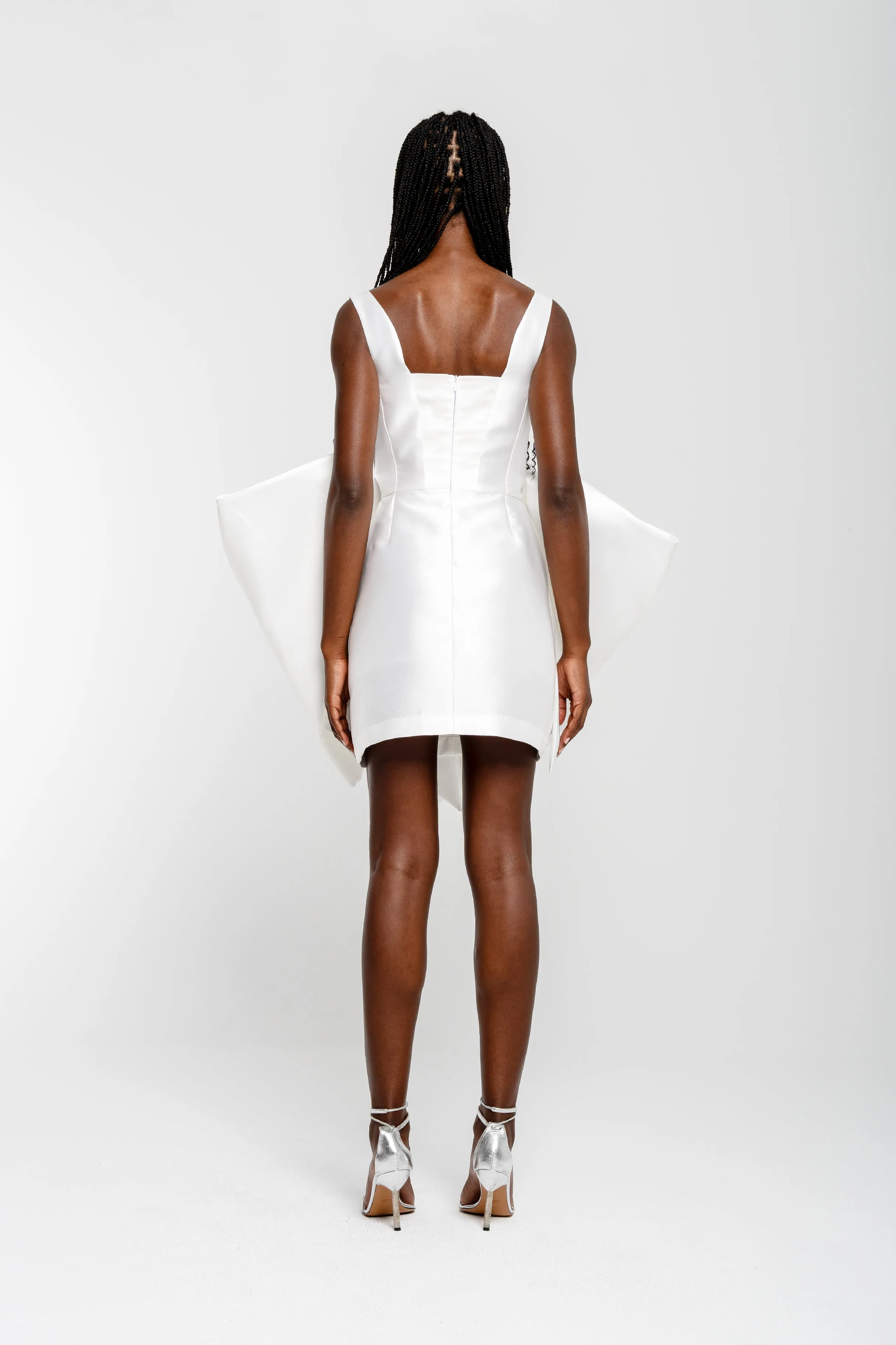 WHITE BIG BOW MINI DRESS sold by Marques ’ Almeida product image thumbnail 2