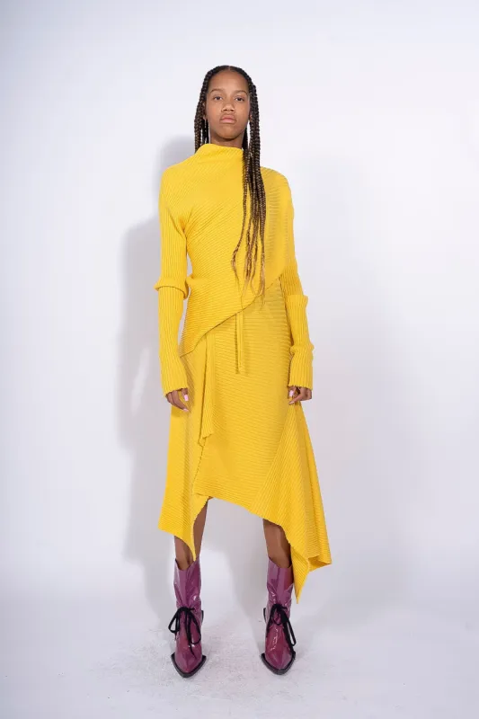 YELLOW DRAPED SKIRT sold by Marques ’ Almeida