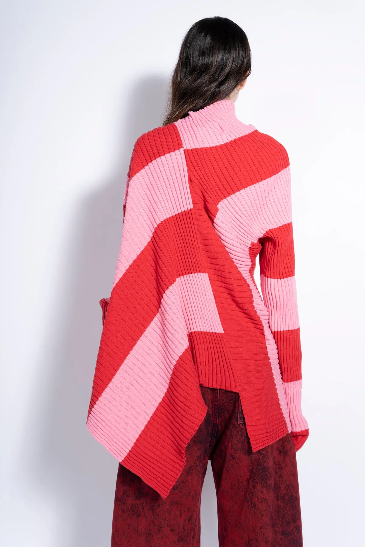 PINK AND RED DRAPED JUMPER sold by Marques ’ Almeida product image thumbnail 3