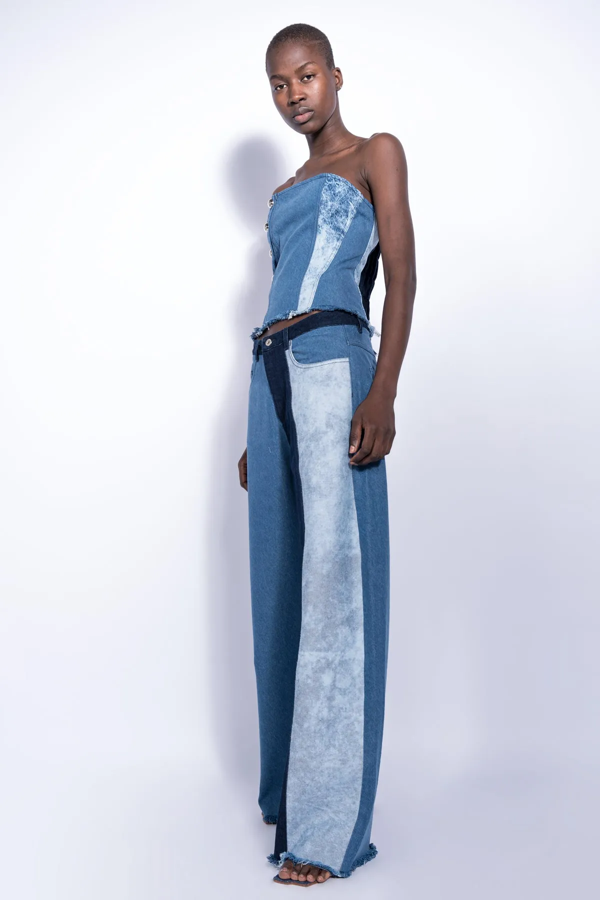 PATCHWORK DENIM BOYFRIEND TROUSERS sold by Marques ’ Almeida product image thumbnail 3