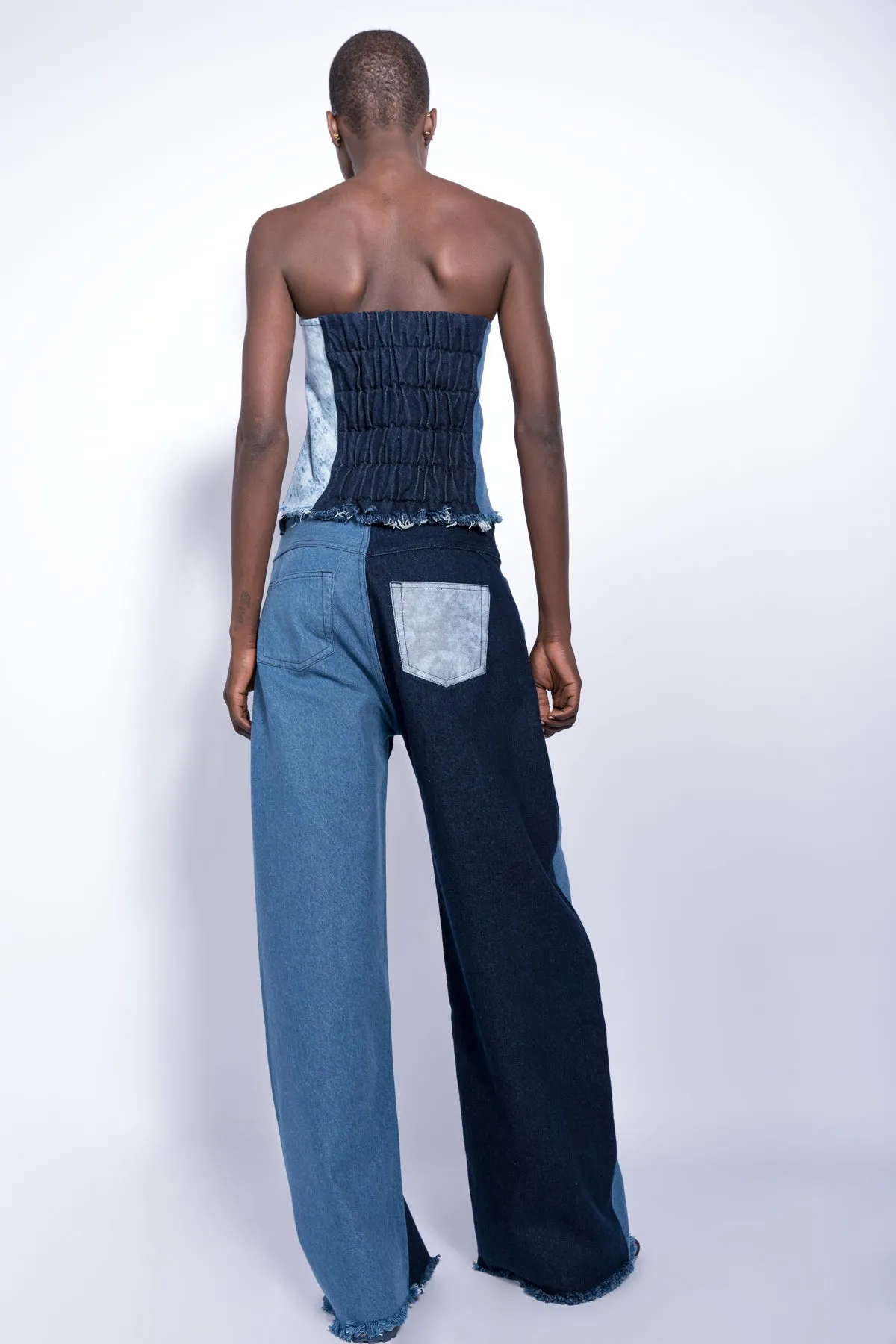 PATCHWORK DENIM BOYFRIEND TROUSERS sold by Marques ’ Almeida product image thumbnail 2