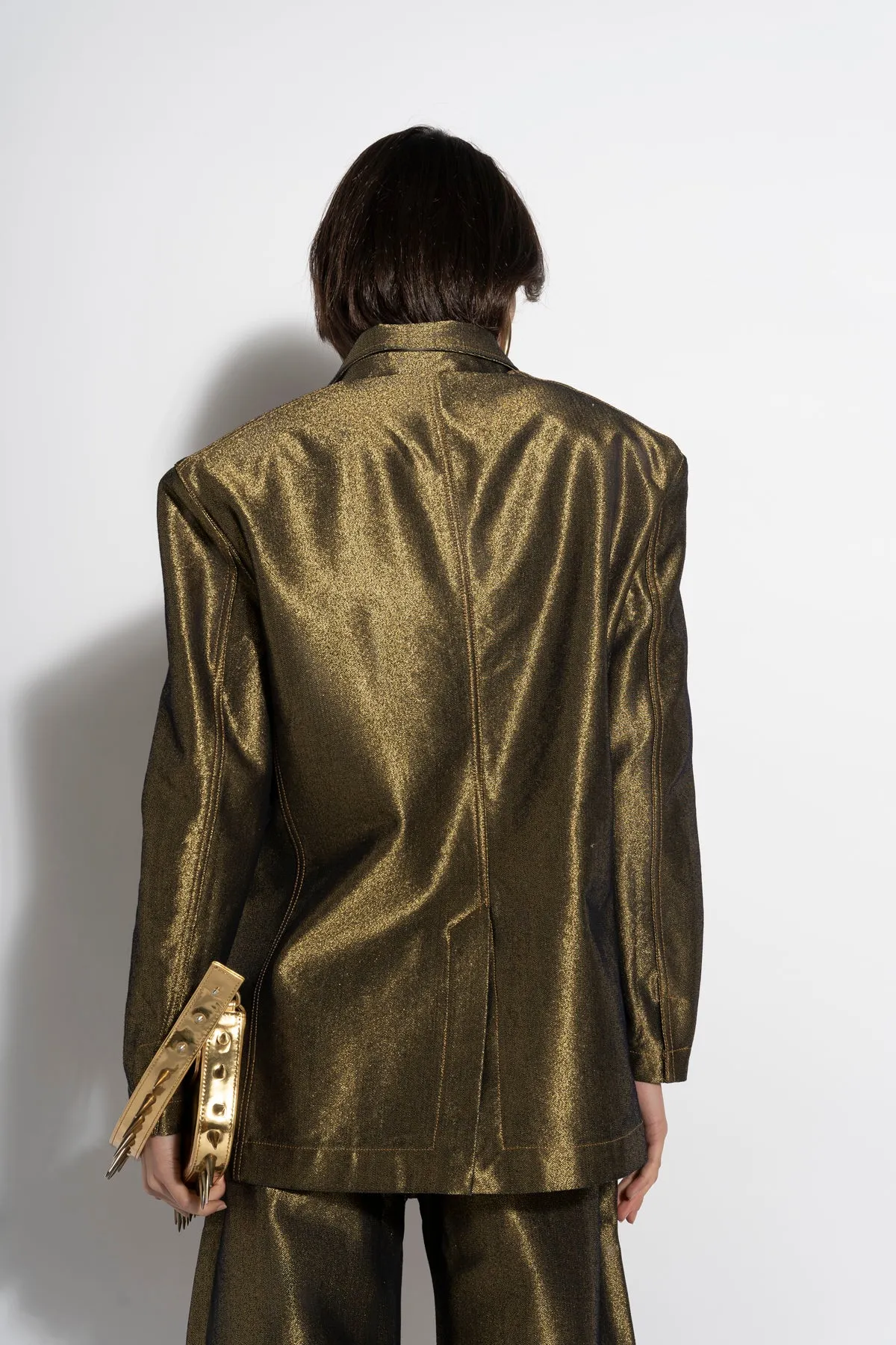 GOLD LUREX OVERSIZED BLAZER sold by Marques ’ Almeida product image thumbnail 2