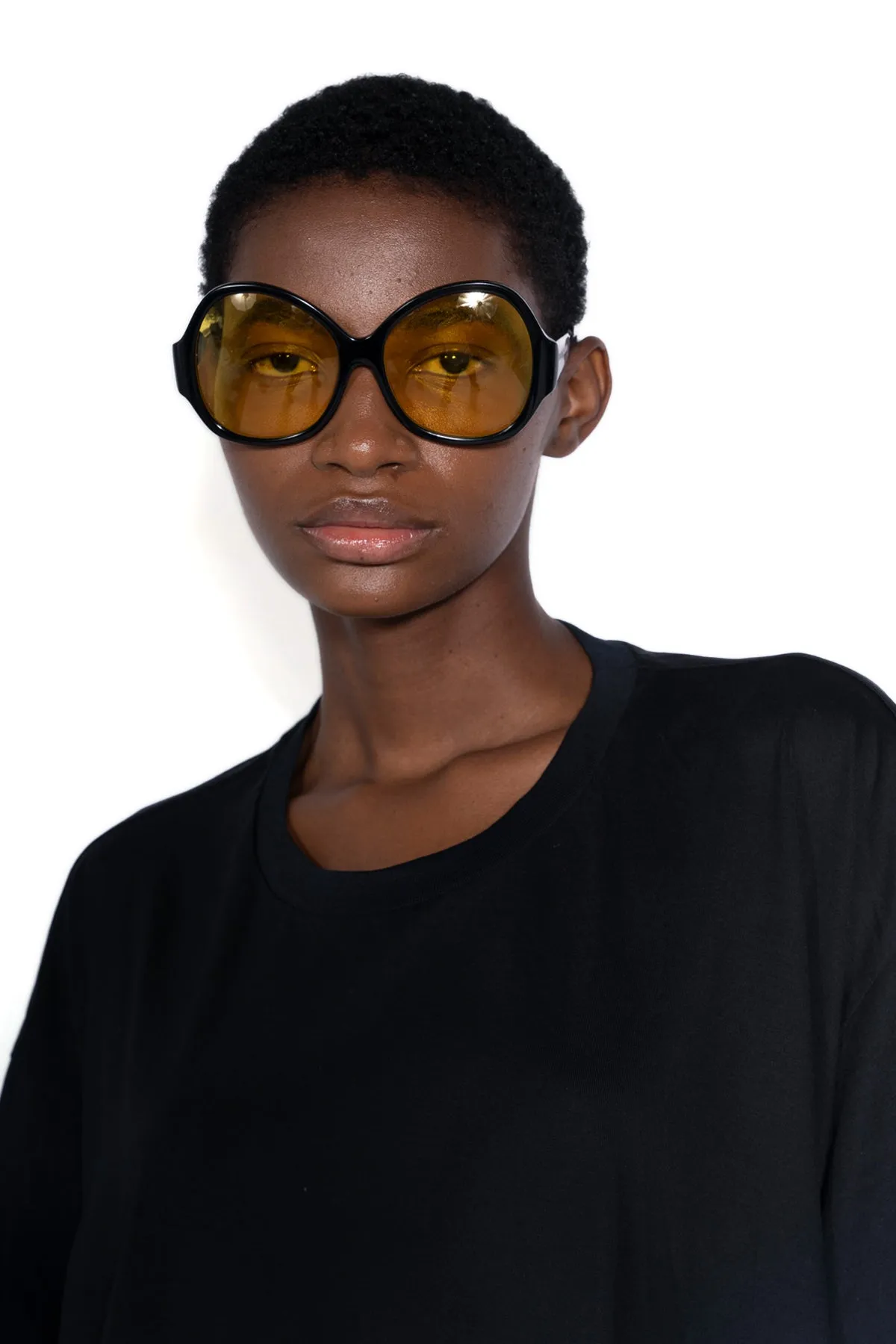 BLACK AND YELLOW OVERSIZED SUNGLASSES sold by Marques ’ Almeida product image thumbnail 3