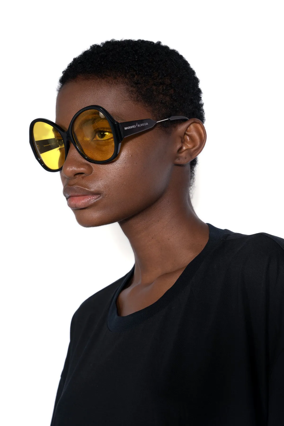 BLACK AND YELLOW OVERSIZED SUNGLASSES sold by Marques ’ Almeida product image thumbnail 2