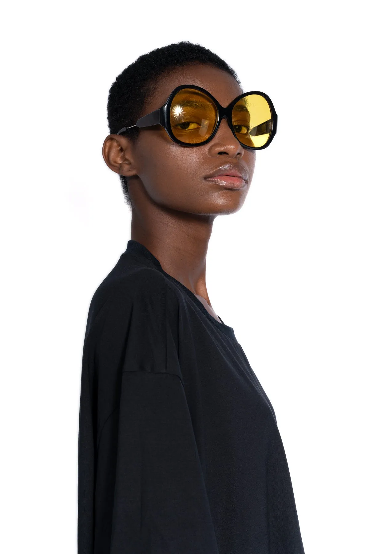 BLACK AND YELLOW OVERSIZED SUNGLASSES sold by Marques ’ Almeida