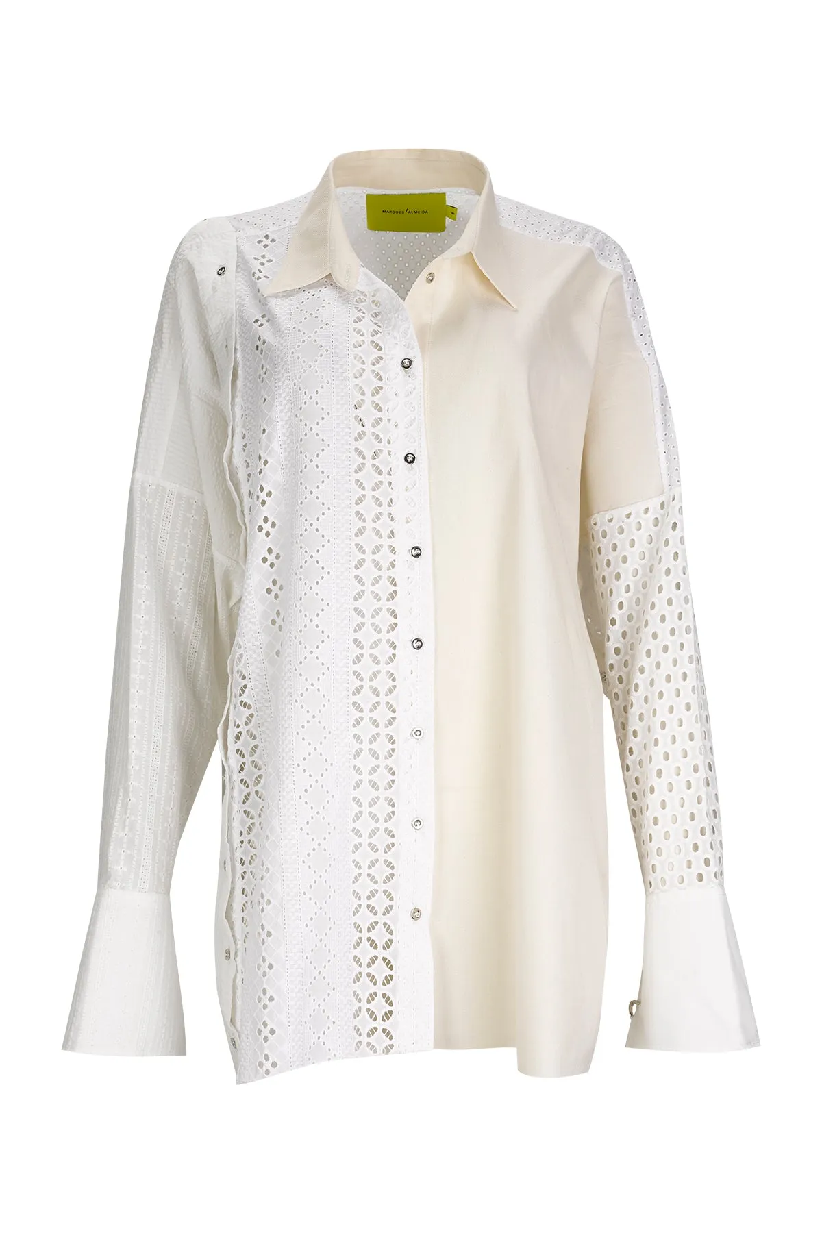 WHITE PATCHWORK DECONSTRUCTED SHIRT sold by Marques ’ Almeida product image thumbnail 2
