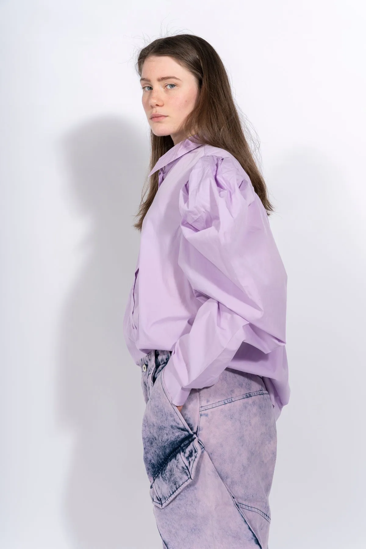 LILAC PUFF SLEEVE SHIRT sold by Marques ’ Almeida product image thumbnail 5