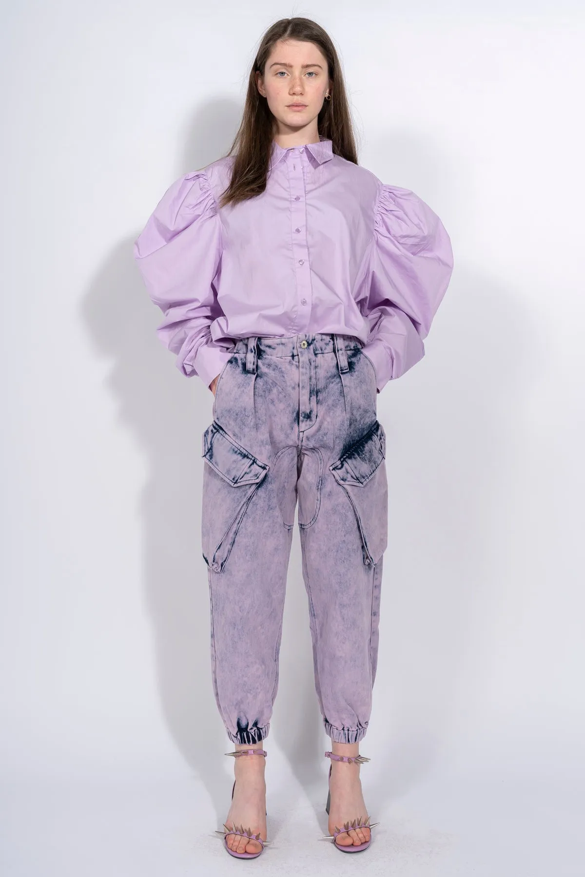 LILAC PUFF SLEEVE SHIRT sold by Marques ’ Almeida product image thumbnail 3