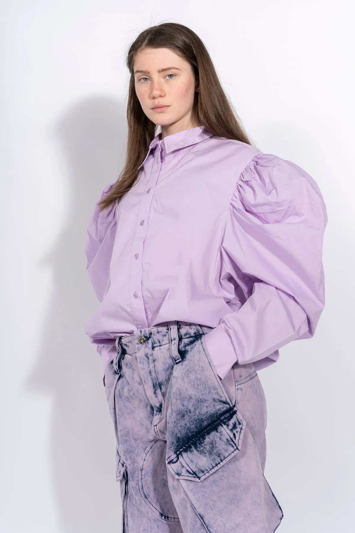LILAC PUFF SLEEVE SHIRT sold by Marques ’ Almeida product image thumbnail 2