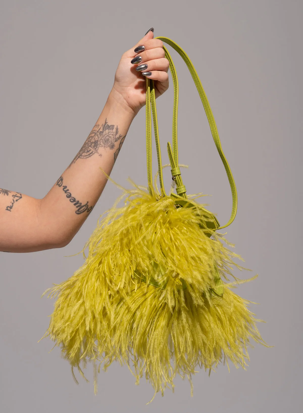 LIME FEATHER BAG sold by Marques ’ Almeida product image thumbnail 2