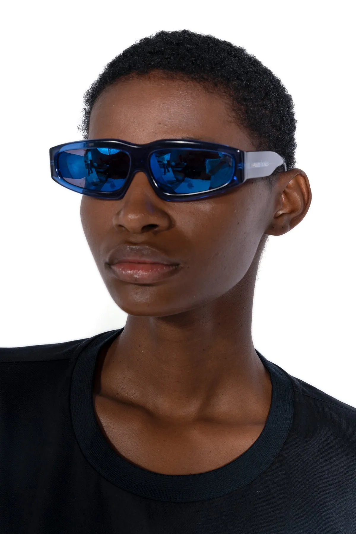 BLUE ANGULAR FRAME SUNGLASSES sold by Marques ’ Almeida product image thumbnail 4