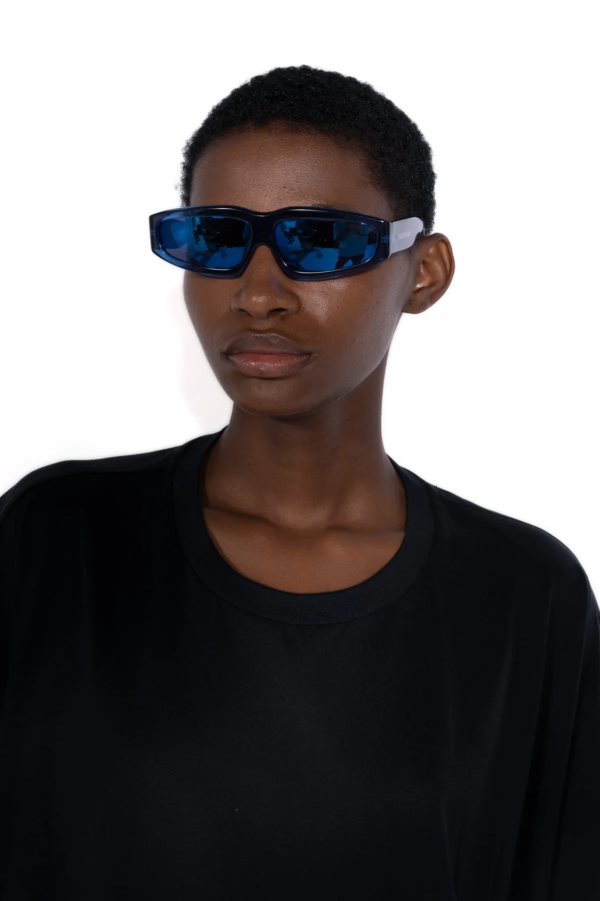 BLUE ANGULAR FRAME SUNGLASSES sold by Marques ’ Almeida