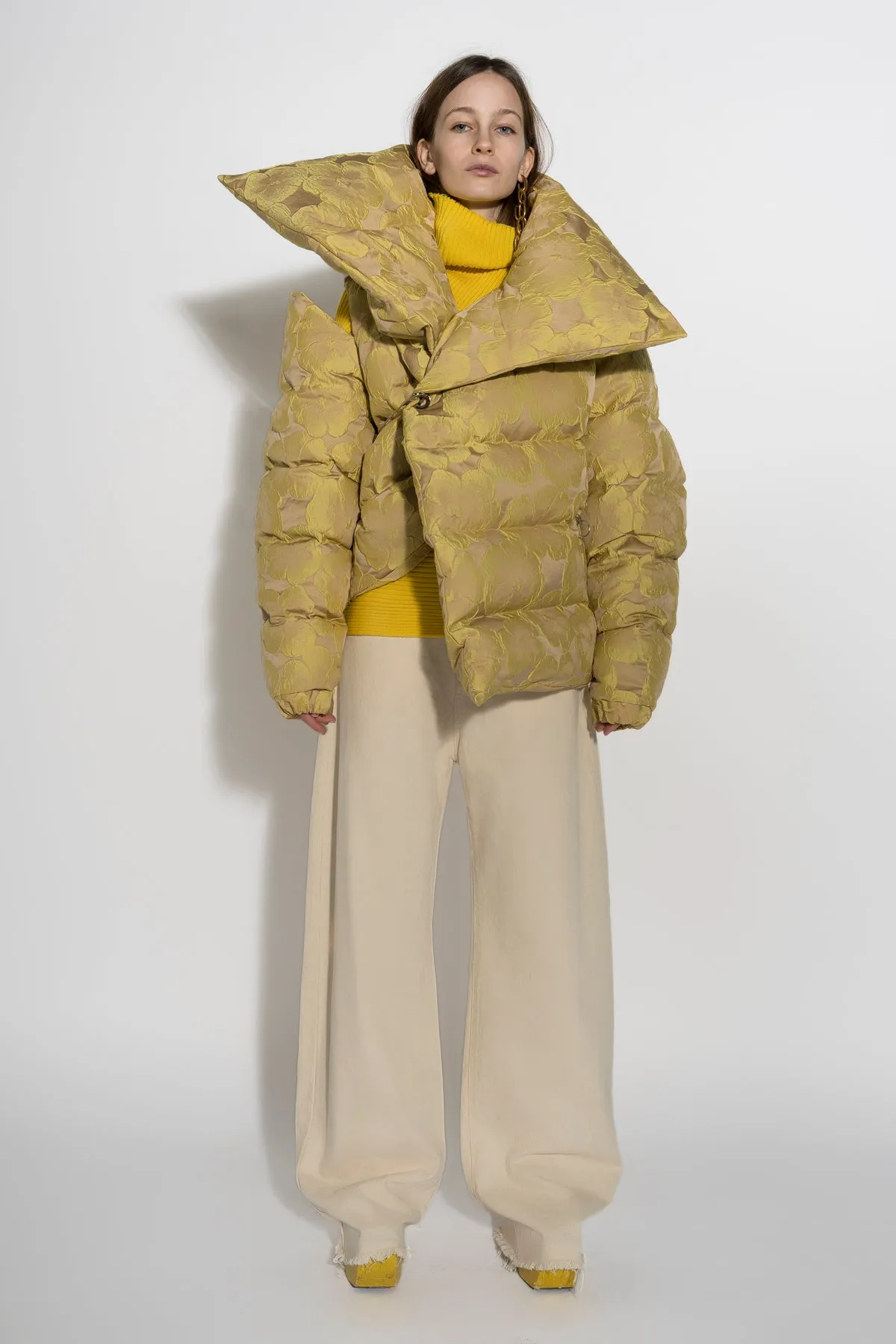 YELLOW BROCADE M'A PUFFER JACKET sold by Marques ’ Almeida product image thumbnail 5