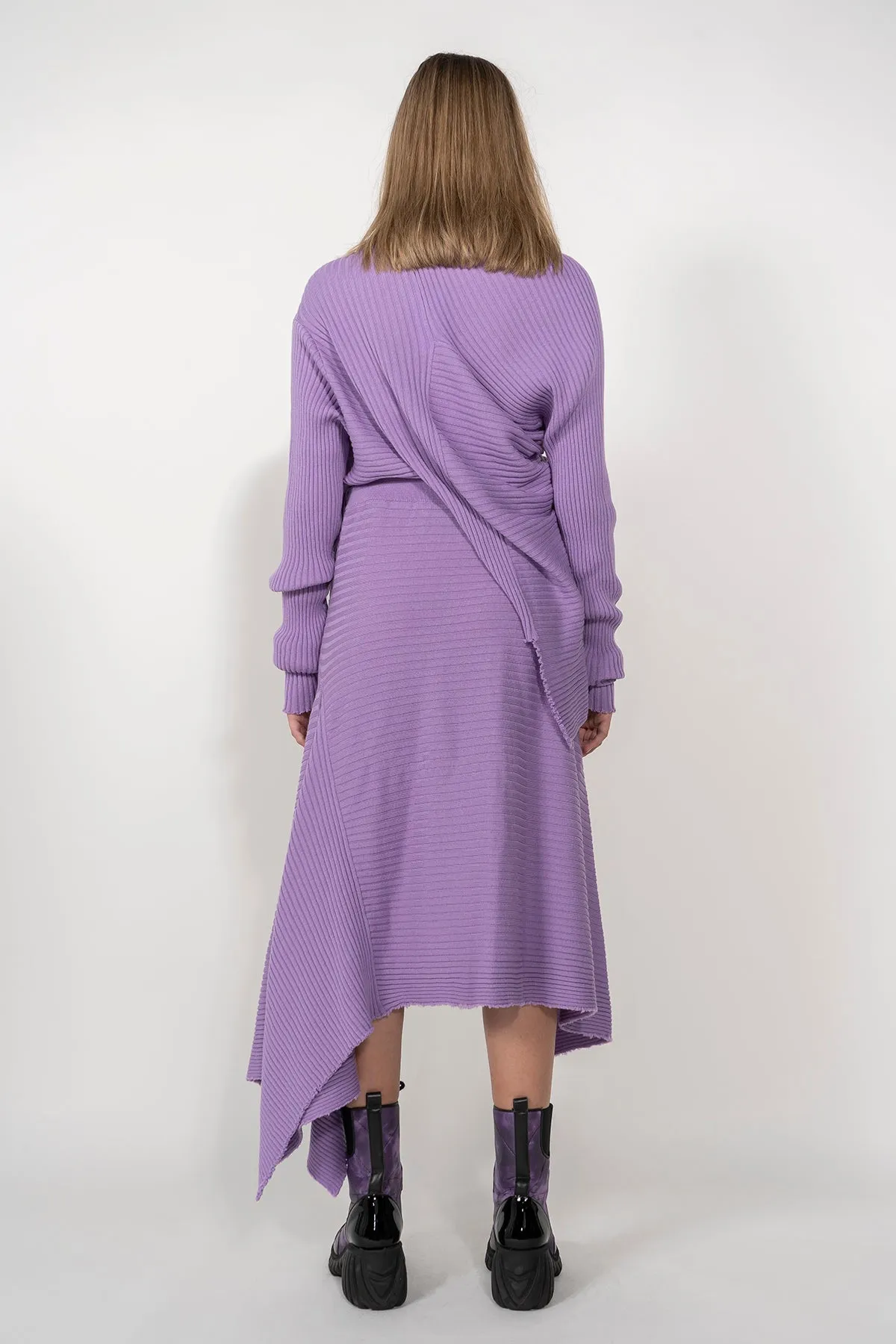 CLASSIC M'A MERINO SKIRT IN LILAC sold by Marques ’ Almeida product image thumbnail 4