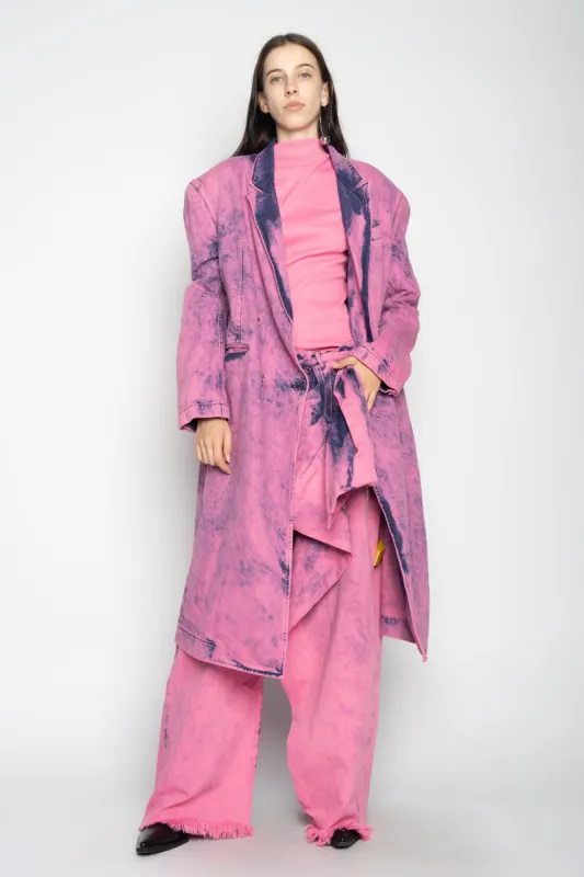 PINK LONG DENIM JACKET sold by Marques ’ Almeida