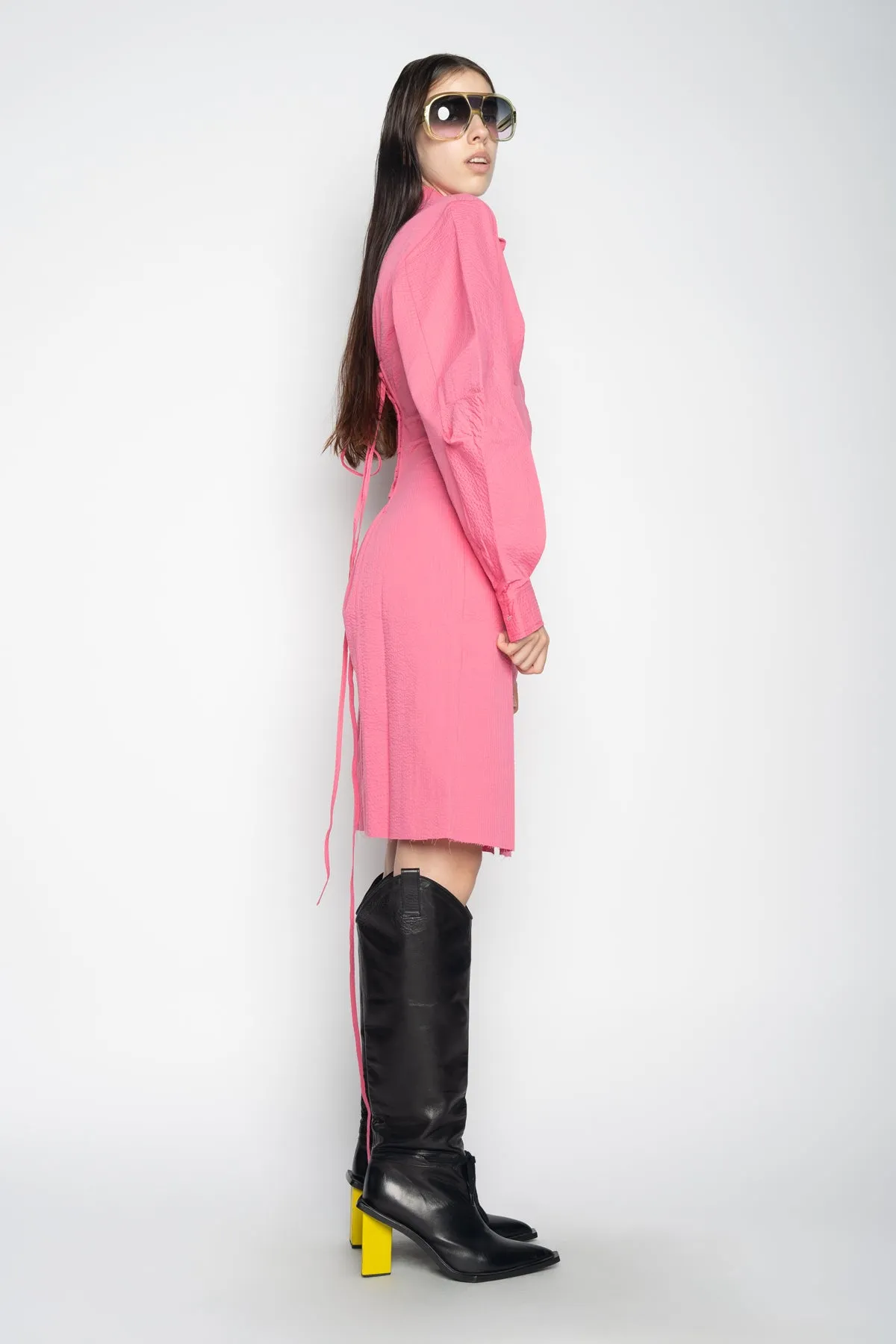 PINK CORSET FITTED DRESS sold by Marques ’ Almeida product image thumbnail 4