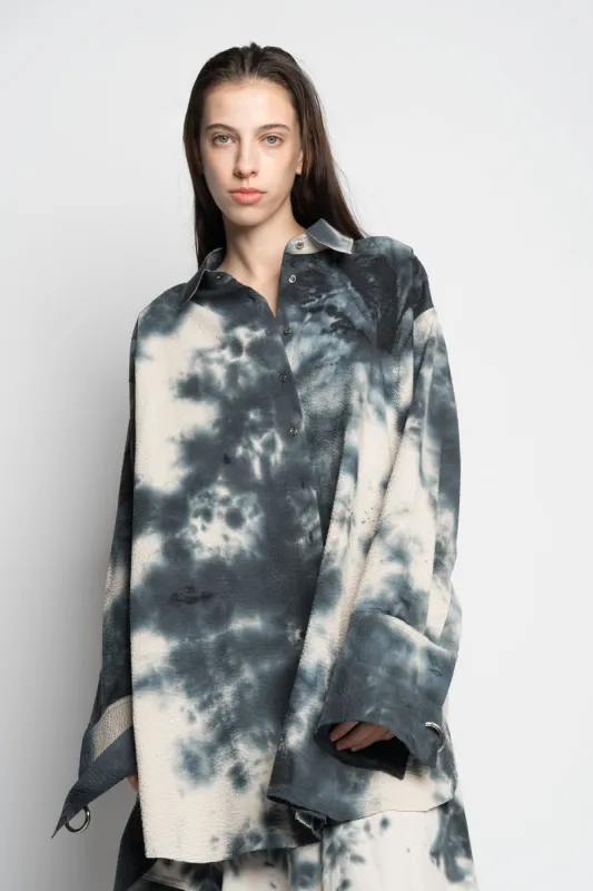 TIE DYE BLACK XXL SHIRT made by Marques ’ Almeida