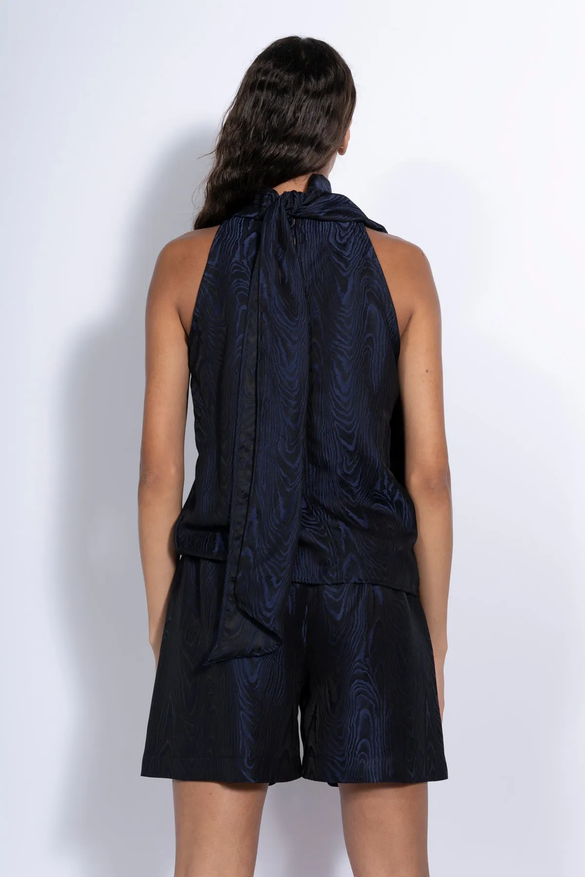 NAVY DRAPED BLOUSE sold by Marques ’ Almeida product image thumbnail 3