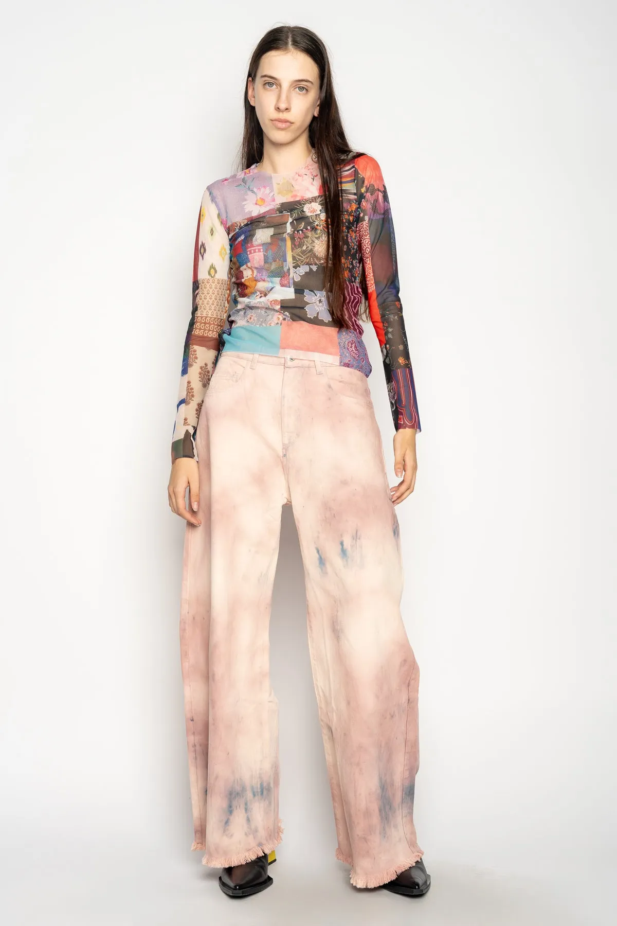 PINK TIE DYE BOYFRIEND TROUSERS sold by Marques ’ Almeida