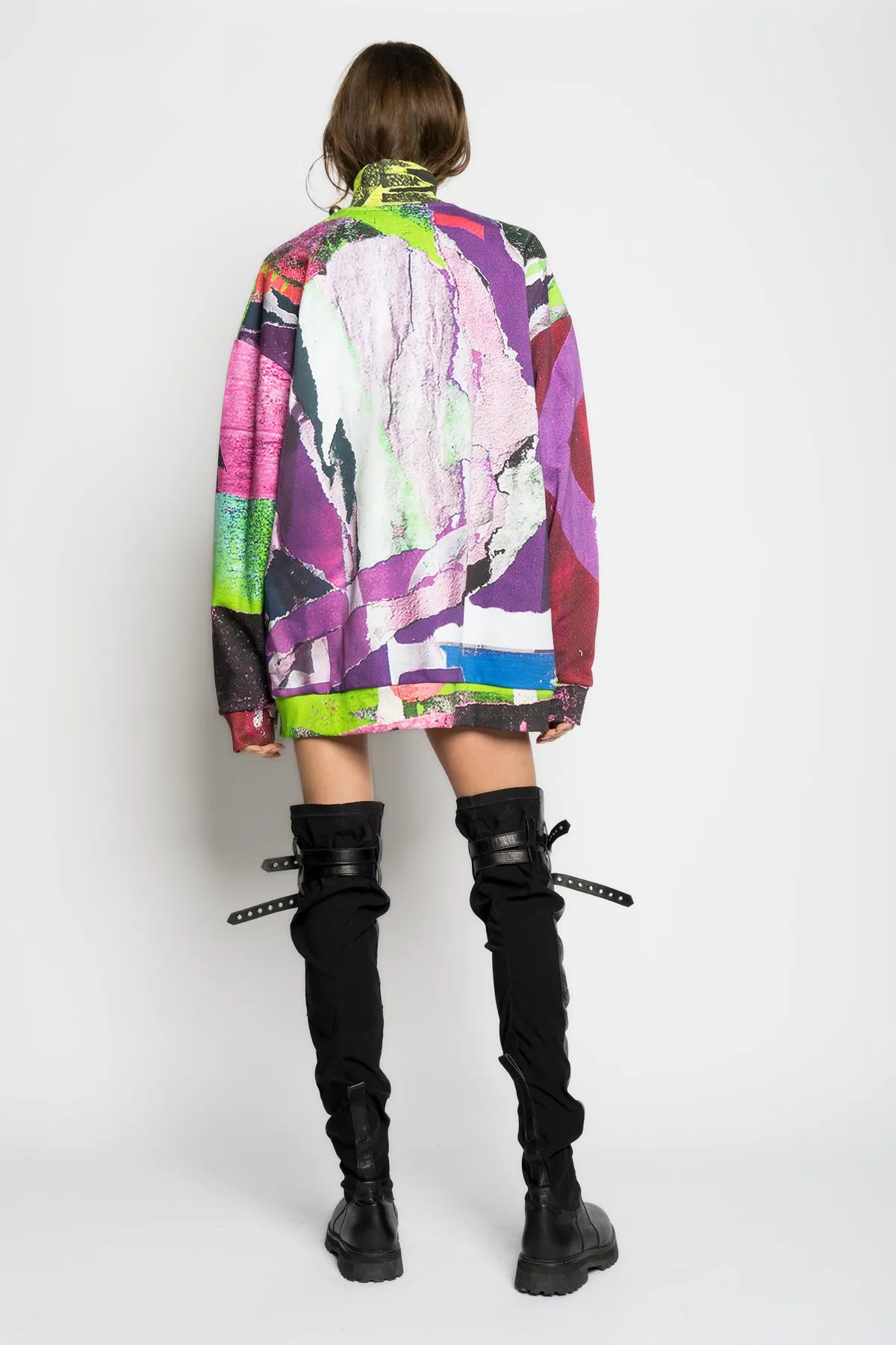 GRAFFITI PRINT OVERSIZED TURTLENECK SWEATSHIRT sold by Marques ’ Almeida product image thumbnail 3