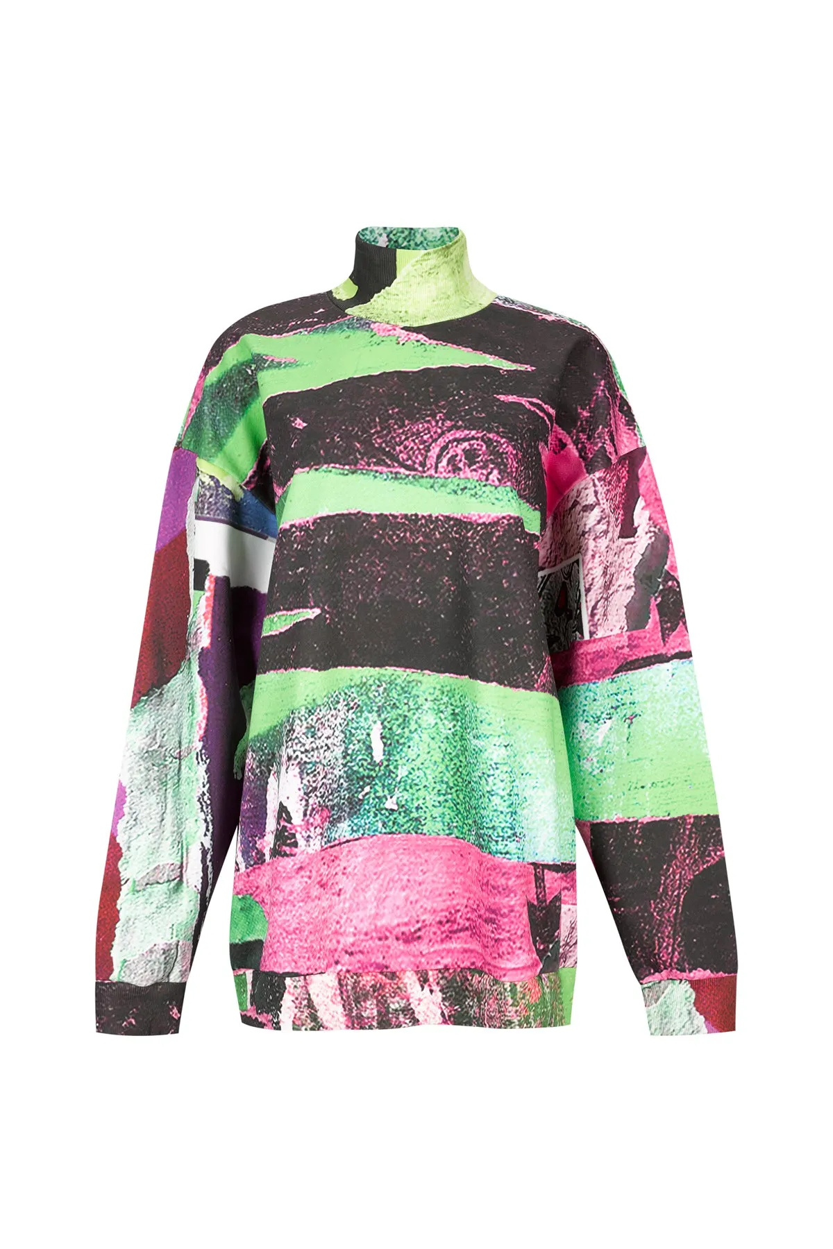 GRAFFITI PRINT OVERSIZED TURTLENECK SWEATSHIRT sold by Marques ’ Almeida product image thumbnail 2