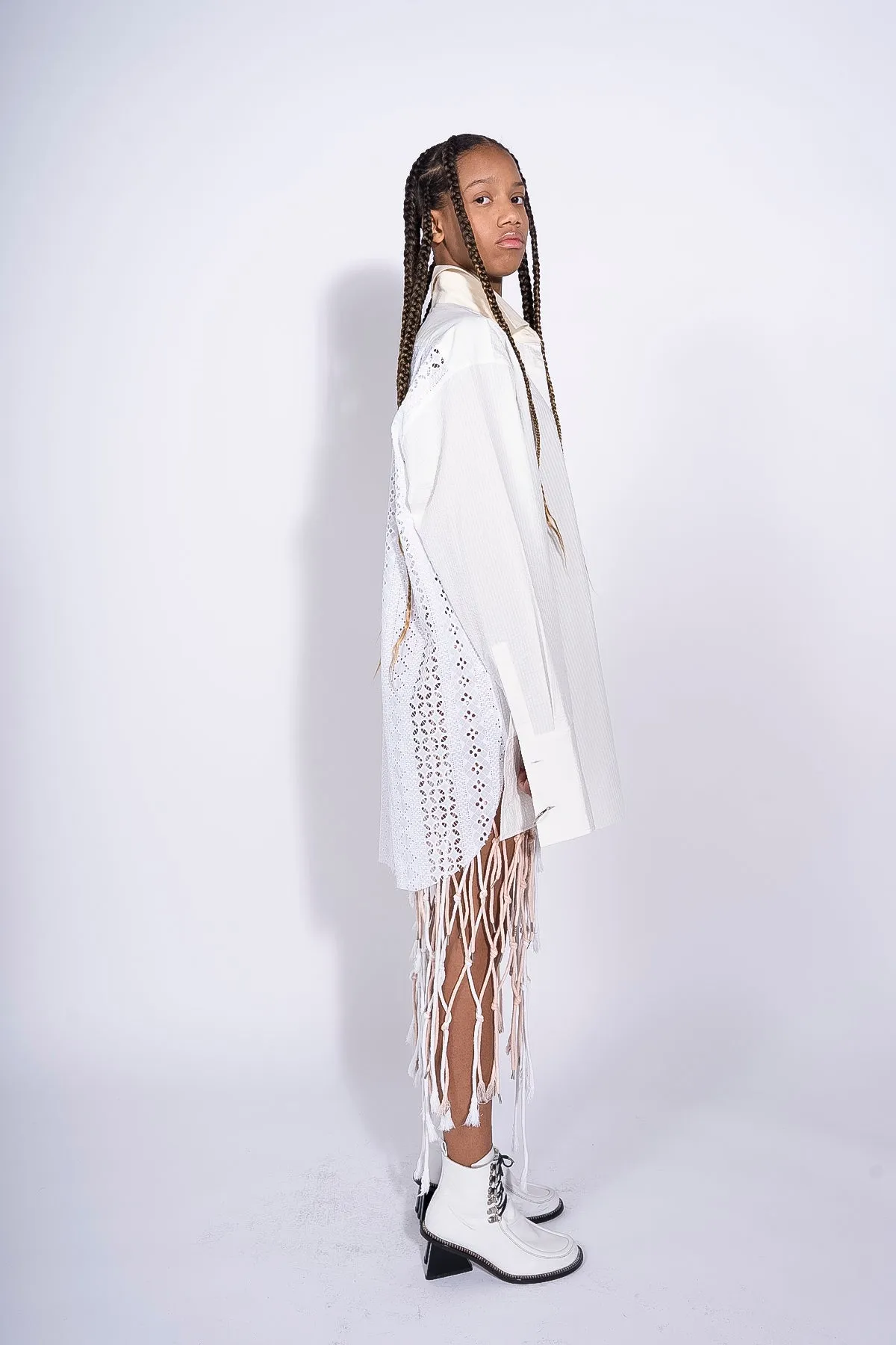 WHITE PATCHWORK XXL SHIRT sold by Marques ’ Almeida product image thumbnail 4