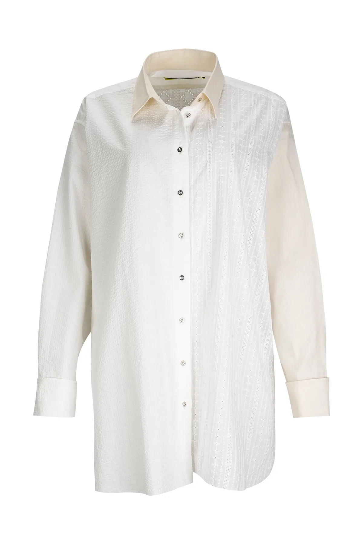 WHITE PATCHWORK XXL SHIRT sold by Marques ’ Almeida product image thumbnail 2